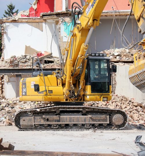 excavator, demolition, construction